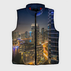 Мужской жилет Ночной красочный город, цвет: 3D-красный