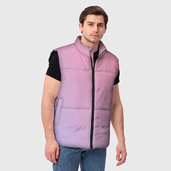 Мужской жилет Градиент - розовая пастель, цвет: 3D-черный — фото 2