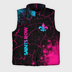 Мужской жилет Saints Row - neon gradient: надпись, символ, цвет: 3D-черный