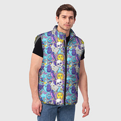 Мужской жилет Череп и солнце, цвет: 3D-светло-серый — фото 2