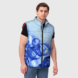 Мужской жилет Кубики льда и капли воды, цвет: 3D-красный — фото 2