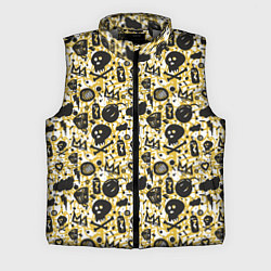 Мужской жилет Череп и корона граффити, цвет: 3D-светло-серый