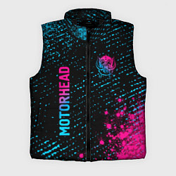 Мужской жилет Motorhead - neon gradient: надпись, символ, цвет: 3D-черный