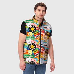 Мужской жилет Skzoo stickers characters, цвет: 3D-черный — фото 2