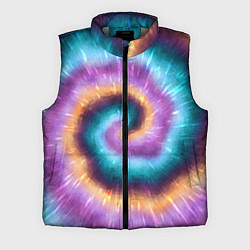 Мужской жилет Сине-фиолетовый тай дай, цвет: 3D-светло-серый