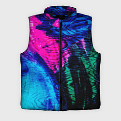 Мужской жилет Неоновые краски - абстракция, цвет: 3D-черный