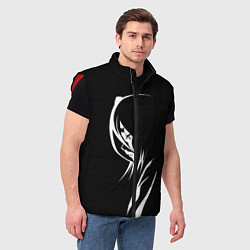 Мужской жилет Силуэт девушки Кучики Рукия, цвет: 3D-красный — фото 2