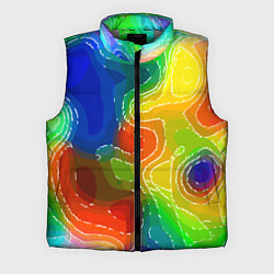Мужской жилет Разноцветная абстрактная композиция, цвет: 3D-светло-серый