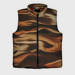 Мужской жилет Тёмно-золотые нановолны, цвет: 3D-красный