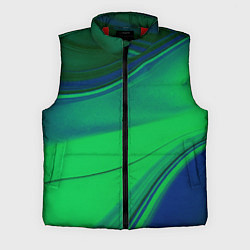 Мужской жилет Зелёно-синий песок и блёстки, цвет: 3D-красный