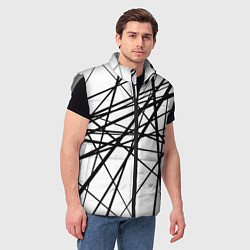 Мужской жилет Пересечение линий, цвет: 3D-светло-серый — фото 2