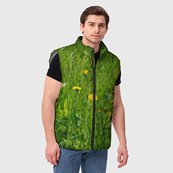 Мужской жилет Солнечные одуванчики, цвет: 3D-светло-серый — фото 2