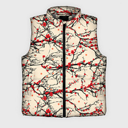 Мужской жилет Sakura flowers, цвет: 3D-светло-серый