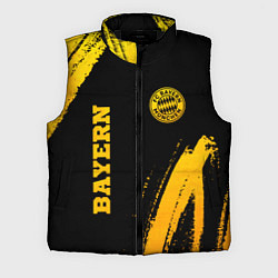 Мужской жилет Bayern - gold gradient: надпись, символ, цвет: 3D-черный