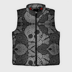 Мужской жилет Абстрактные черепа пейсли, цвет: 3D-красный