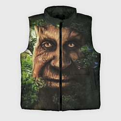 Мужской жилет Дерево с лицом мем Мудрое дерево, цвет: 3D-черный