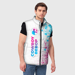 Мужской жилет Cowboy Bebop neon gradient style: по-вертикали, цвет: 3D-черный — фото 2