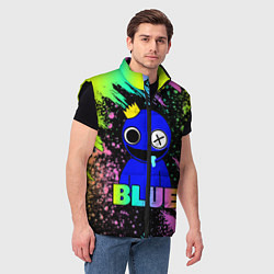 Мужской жилет Rainbow Friends - Blue, цвет: 3D-черный — фото 2