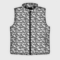 Мужской жилет Череп с клыками гранж, цвет: 3D-черный