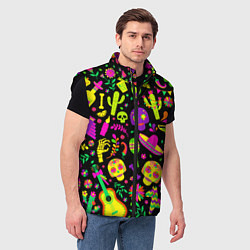 Мужской жилет Mexican motifs, цвет: 3D-черный — фото 2
