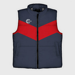 Мужской жилет FIRM темно-синий с красной полосой