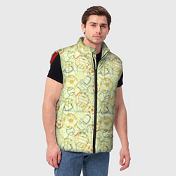 Мужской жилет Мячи спортивные и шайба, цвет: 3D-красный — фото 2