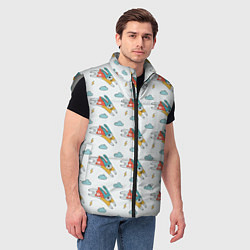 Мужской жилет Супер-заяц, цвет: 3D-светло-серый — фото 2