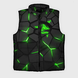 Мужской жилет Razer green neon, цвет: 3D-черный