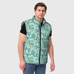 Мужской жилет Узор этнический гранж, цвет: 3D-светло-серый — фото 2