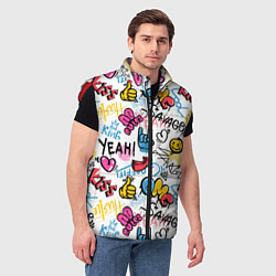 Мужской жилет Прикольные надписи, цвет: 3D-красный — фото 2
