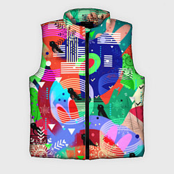 Мужской жилет Птички, снежинки и заячьи ушки, цвет: 3D-светло-серый