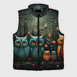 Мужской жилет Совы в стиле Folk Art