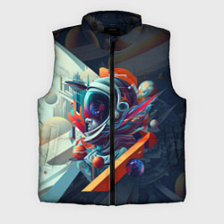 Мужской жилет Космос в стиле кубизма, цвет: 3D-черный