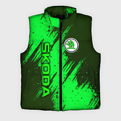 Мужской жилет Skoda - green, цвет: 3D-черный
