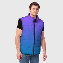 Мужской жилет Фиолетовый рассвет, цвет: 3D-черный — фото 2