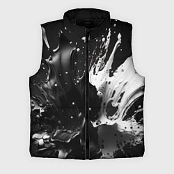 Мужской жилет Брызги красок - белая и черная, цвет: 3D-черный