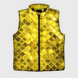 Мужской жилет Золотые ромбы, цвет: 3D-черный