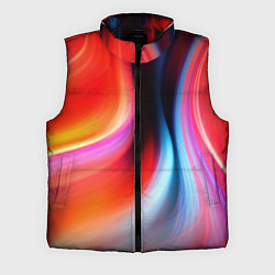 Мужской жилет Радужные волны, цвет: 3D-черный