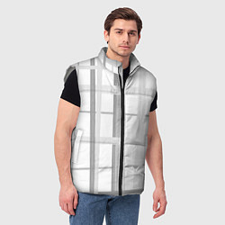Мужской жилет Светлая серая клетка, цвет: 3D-светло-серый — фото 2