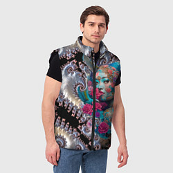 Мужской жилет Japanese beauty - irezumi, цвет: 3D-черный — фото 2