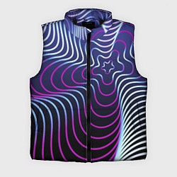 Мужской жилет Динамичная неоновая спираль, цвет: 3D-черный