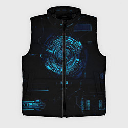 Мужской жилет Кибер абстракт, цвет: 3D-черный