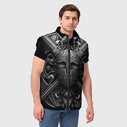 Мужской жилет Шлем средних веков, цвет: 3D-черный — фото 2