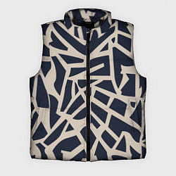 Мужской жилет Паттерн из абстрактных фигур, цвет: 3D-черный