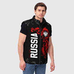 Мужской жилет Сборная России - national team Russia, цвет: 3D-черный — фото 2