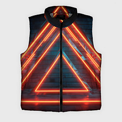 Мужской жилет Треугольные неоновые линии, цвет: 3D-светло-серый