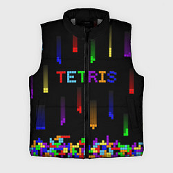 Мужской жилет Falling blocks tetris, цвет: 3D-светло-серый