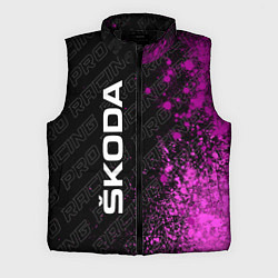 Мужской жилет Skoda pro racing: по-вертикали, цвет: 3D-черный
