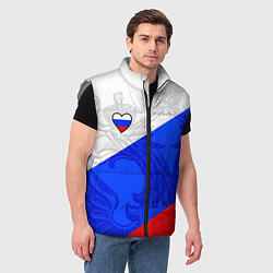 Мужской жилет Сердечко - Россия, цвет: 3D-светло-серый — фото 2