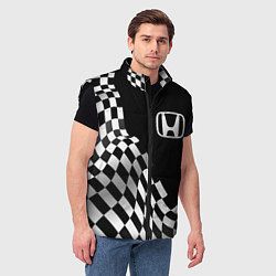 Мужской жилет Honda racing flag, цвет: 3D-черный — фото 2